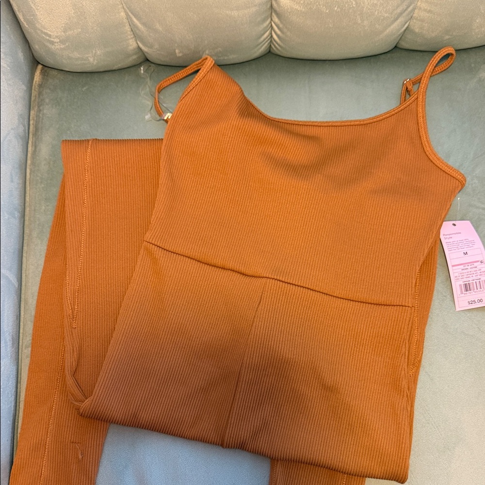 Wild Fable Spaghetti Strap Jumpsuit bodysuit in Orange